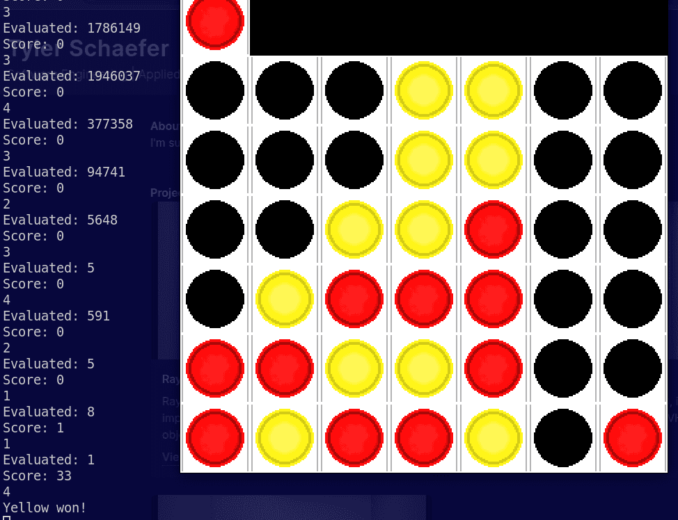 Connect-4 Solver screenshot